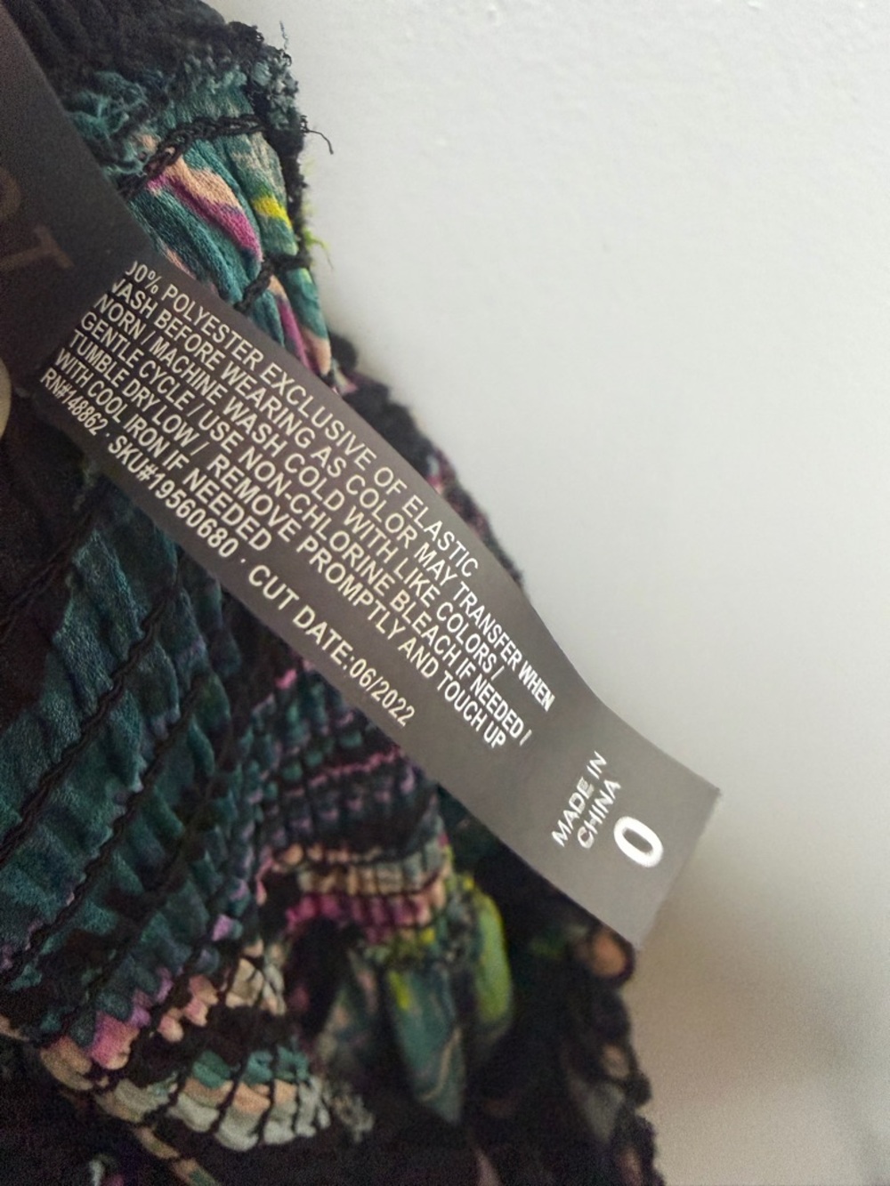 torrid 0 Black Green Strapless Tropical Leaf  Pantsuit flowy XL - Picture 6 of 8